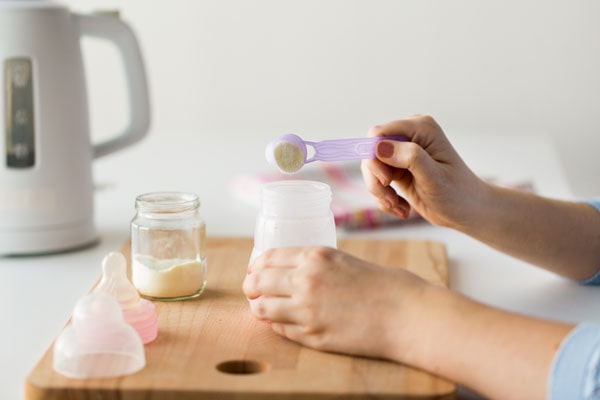 how much supplementation is needed initially during transition from breast milk to formula?